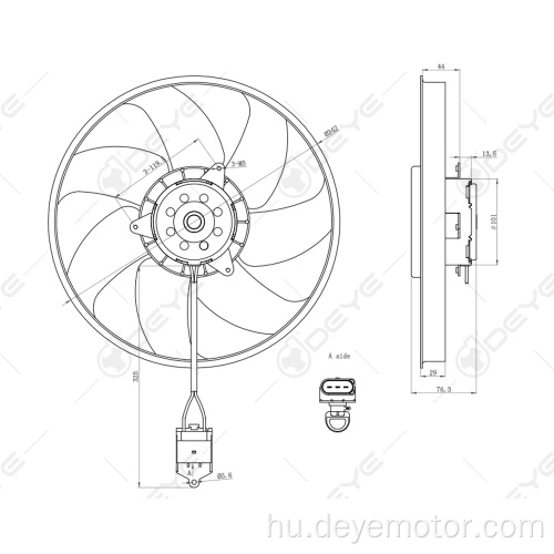 12v léghűtéses ventilátor hűtő VW UP